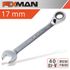 FIXMAN Reversible Combination Ratcheting Wrench 17mm